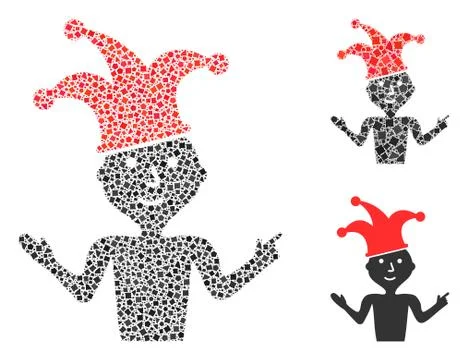 Rough Sarcasm Icon Mosaic Stock Illustration
