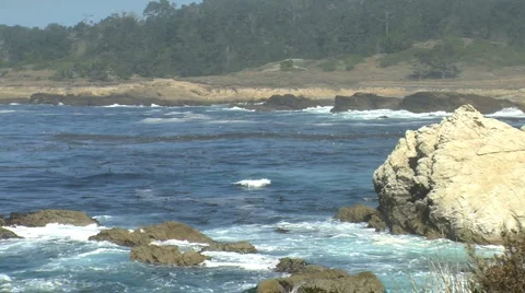 Rough sea along the oceanic drive Stock Footage 5129446