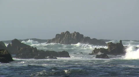 Rough sea along the oceanic drive Stock Footage 5130035