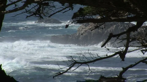 Rough sea along the oceanic drive Stock Footage 5135148
