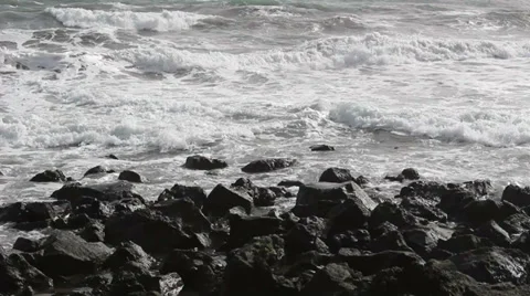 Rough sea in bad condition Stock Footage 35275009