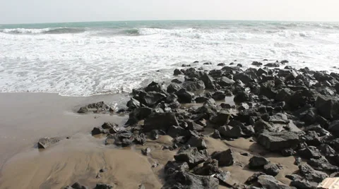 Rough sea in bad condition Stock Footage 35301088