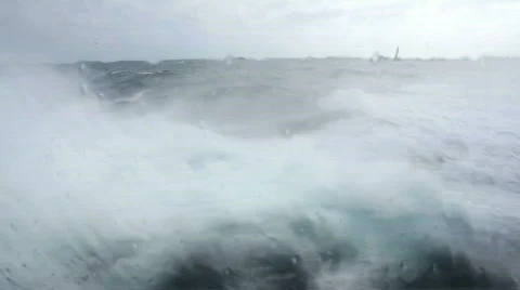 Rough sea from boat Stock Footage 537564