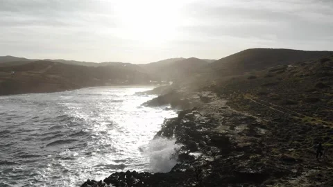 Rough sea at coastline 10 Stock Footage 242004507