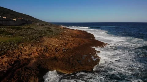 Rough sea at coastline 11 Stock Footage 242004509