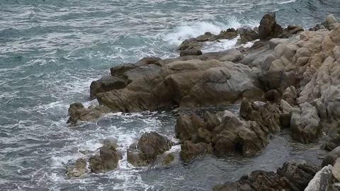 Rough sea Stock Footage 75022723