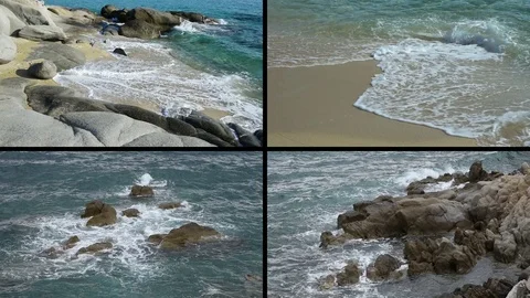 Rough sea Stock Footage 75045379