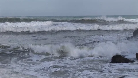Rough sea Stock Footage 77248254