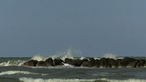 Rough sea Stock Footage 118802959