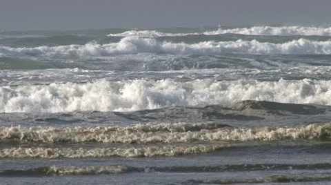 Rough Sea High Tide Video stock 12732200