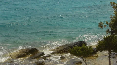 Rough sea at the Shore 库存影片 44979047