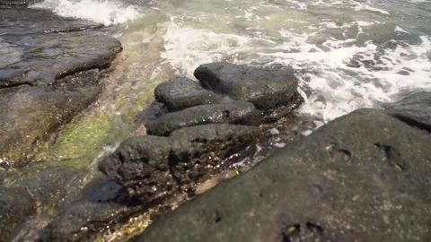 Rough sea at the shore 動画素材 148345122