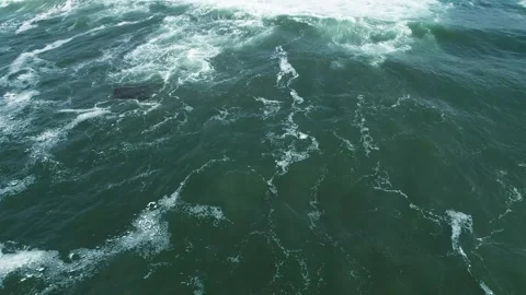 Rough sea surface with white foam The Concept of nature Stock Footage 336544320
