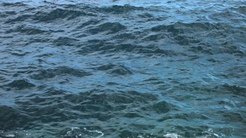 Rough Sea. Waves Moving Down Stock Footage 75918692