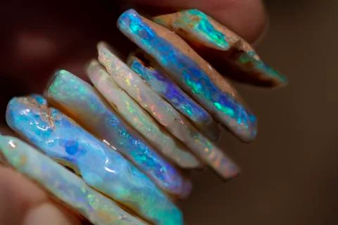 Rough seam opal Stock Photos