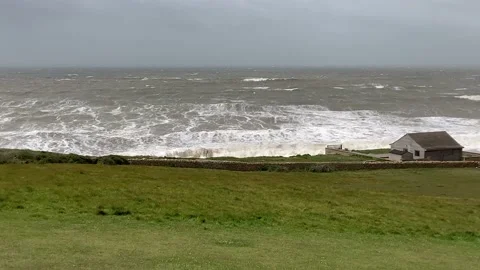 Rough seas and high wind Stock Footage 166363415