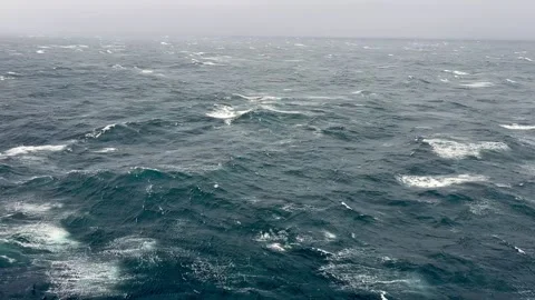 Rough seas in bering sea off Stock Footage 314676119