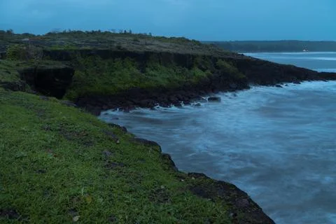 Rough seas at dusk Stock Photos