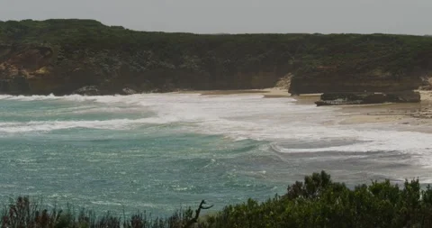 Rough Seas at Great Ocean Road Victoria Australia Vídeo Stock 330493047