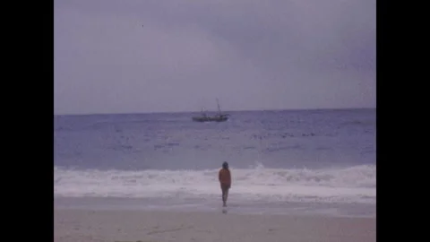 Rough Seas at Porthminster Beach Stock Footage 252693689