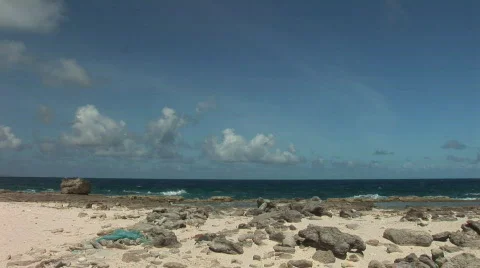 Rough shore - wide Video stock 91122