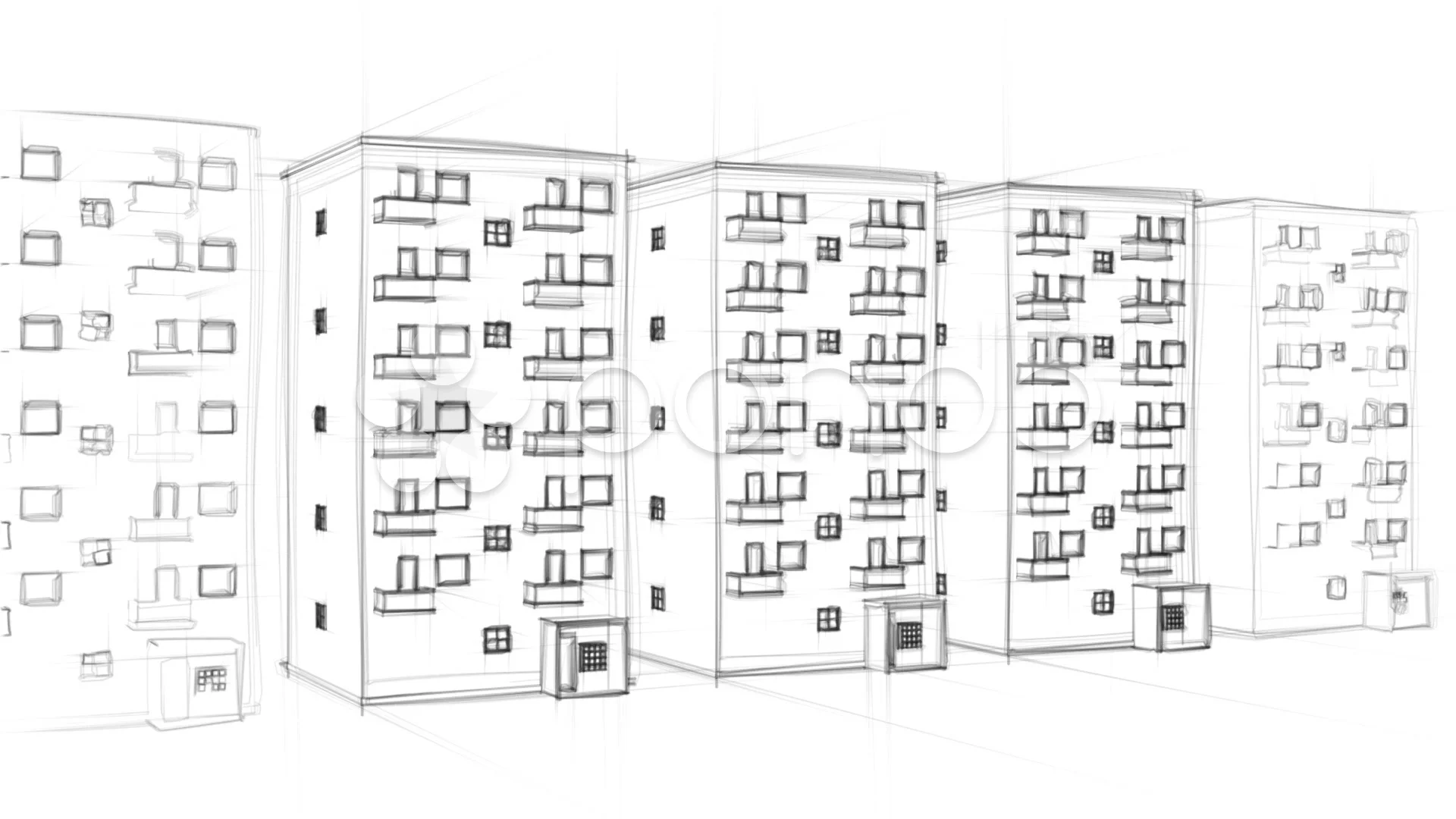 Apartment Building Sketch Stock Illustrations, Cliparts and Royalty Free  Apartment Building Sketch Vectors