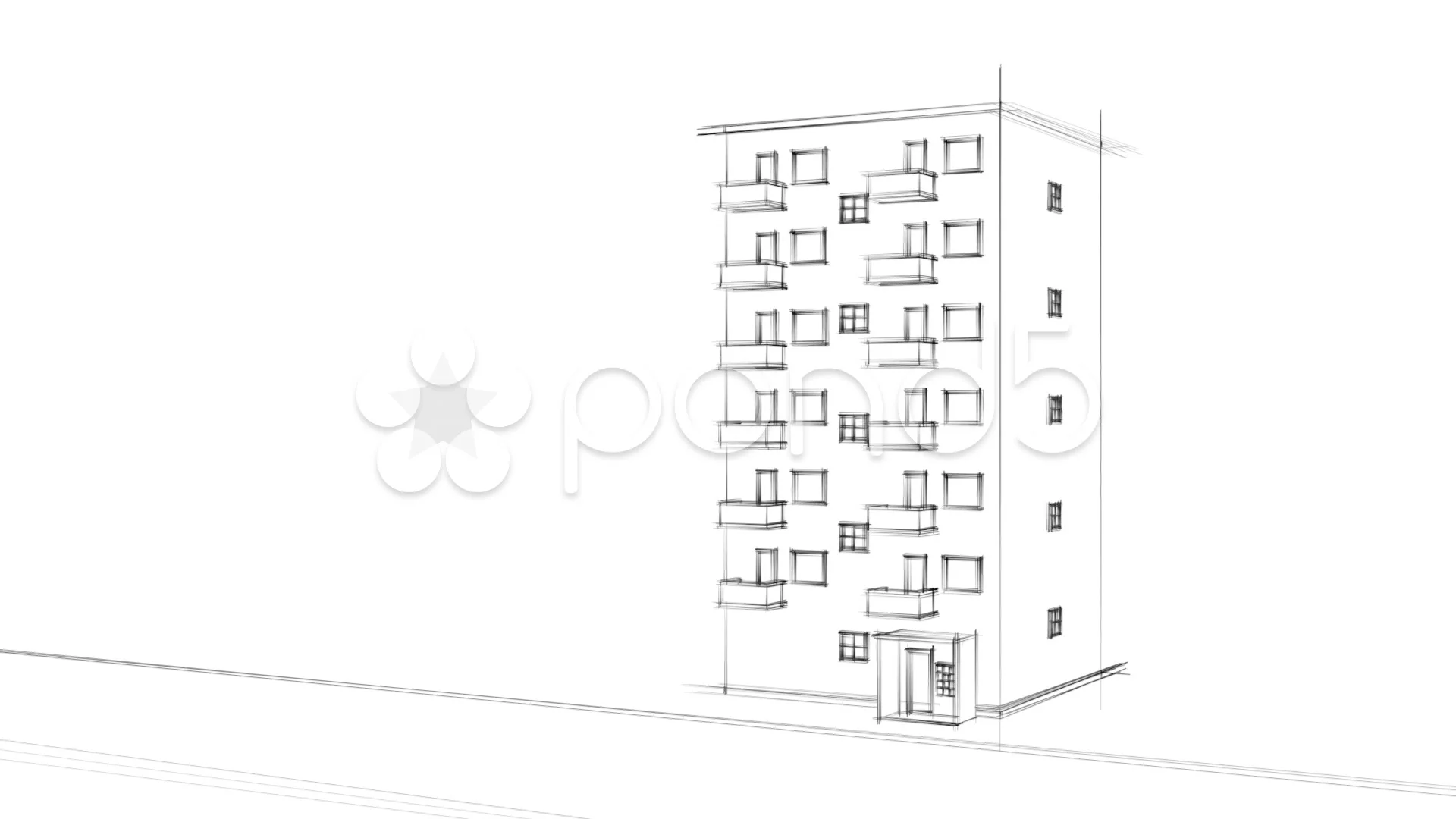 South façade and section drawing of the Apartment  Download Scientific  Diagram