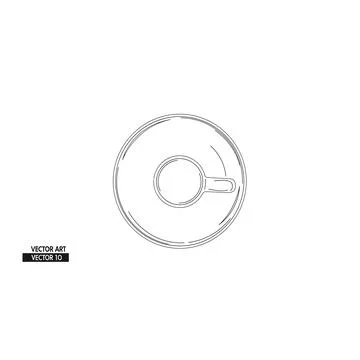 Rough sketch of a circular ring or metal washer hardware part illustration Stock Illustration
