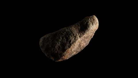 Rough stone displaying texture with green moss イラスト素材