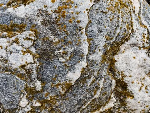 Rough stone surface from close with  moss texture Stockfoto's