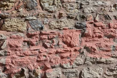 Rough stone wall, texture for the backdrop. Foto stock