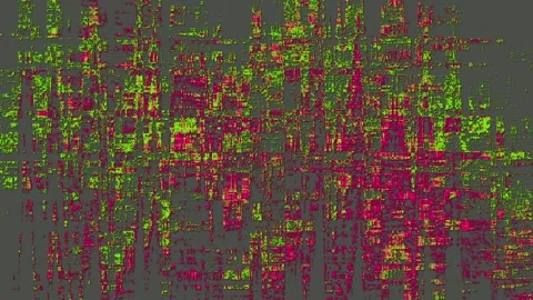 Rough surface with distortion, colored ultra yellow with pink highlights Stock Footage 109630332