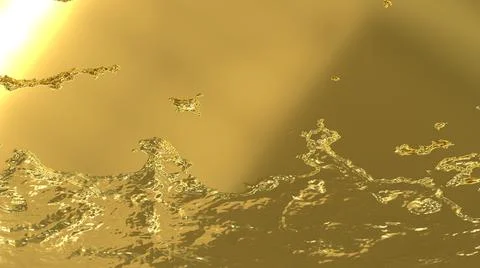 The rough surface of gold with sun glare. Golden background.  Stock Illustration