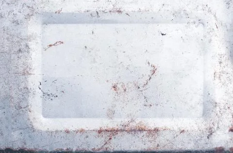 Rough surface old wall, white concrete slab with rust, brown rusty color, tex Stock Photos