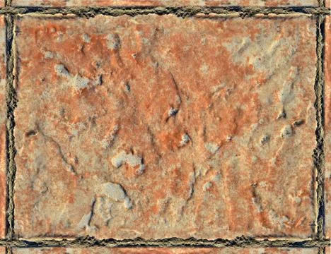 Rough surface orange ceramic tiles, background top view Stock Photos