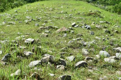 Rough terrain trail for walking and trekking. Stock Photos