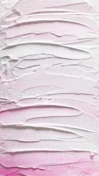 Rough texture of white putty with pink gradient stains on wall Stock Photos