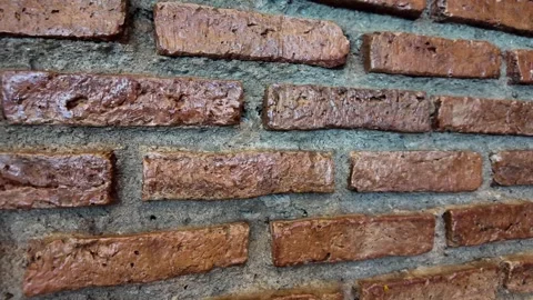 Rough textured brown brick wall background Stock Footage 325649710
