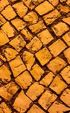 Rough Textured Cobblestone Pavement Close Up Abstract Background Pattern Stock Photos