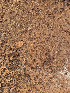 Rough Textured Corroded Iron Surface and Heavy Rusted Metal Sheet Background Stock Photos