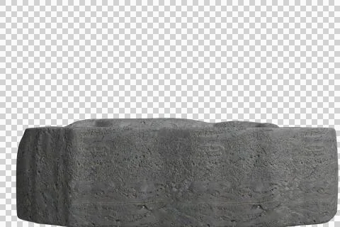 A rough, textured grey rectangular block, likely concrete or stone Stock Photos