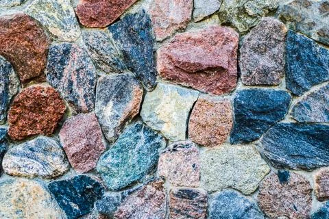 Rough Textured Old Stone Wall. Stone Wall Surface. Grunge Background Stock Photos
