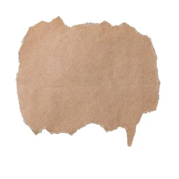Rough torn brown paper sheet isolated Stock Photos