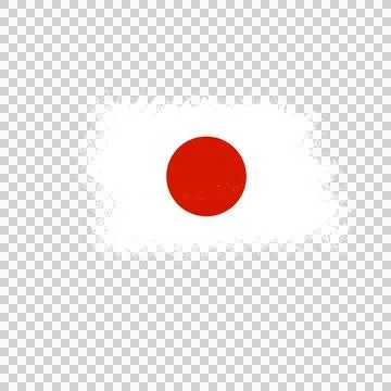 Rough Torn Edge Dry Brush Japan Flag Graphic Ilustración de archivo