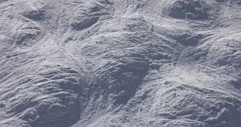 Rough track at the ski resort close-up. The texture of the track in the mountain Video stock 177370031