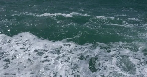 Rough turquoise sea Stock Footage 81330831