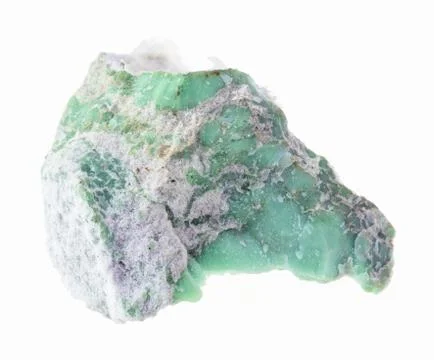 Rough variscite stone on white Stock Photos