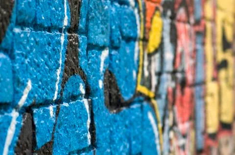 Rough wall graffiti Stock-Fotos