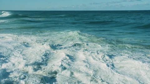 Rough Wash Looking Out to a Wavy Sea Video stock 277561783