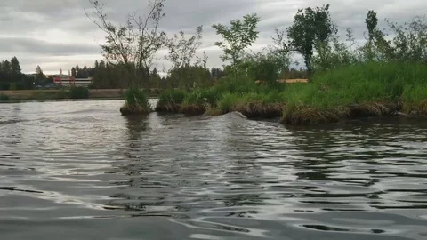 Rough waters on Lake Stock Footage 91254390
